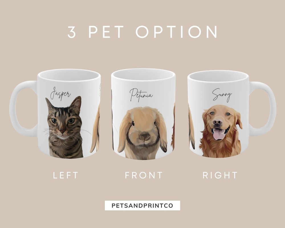 Personalized Gift For Pet Mom Dog Coffee Mug Rabbit Coffee Mug Cat Coffee Mug Pe