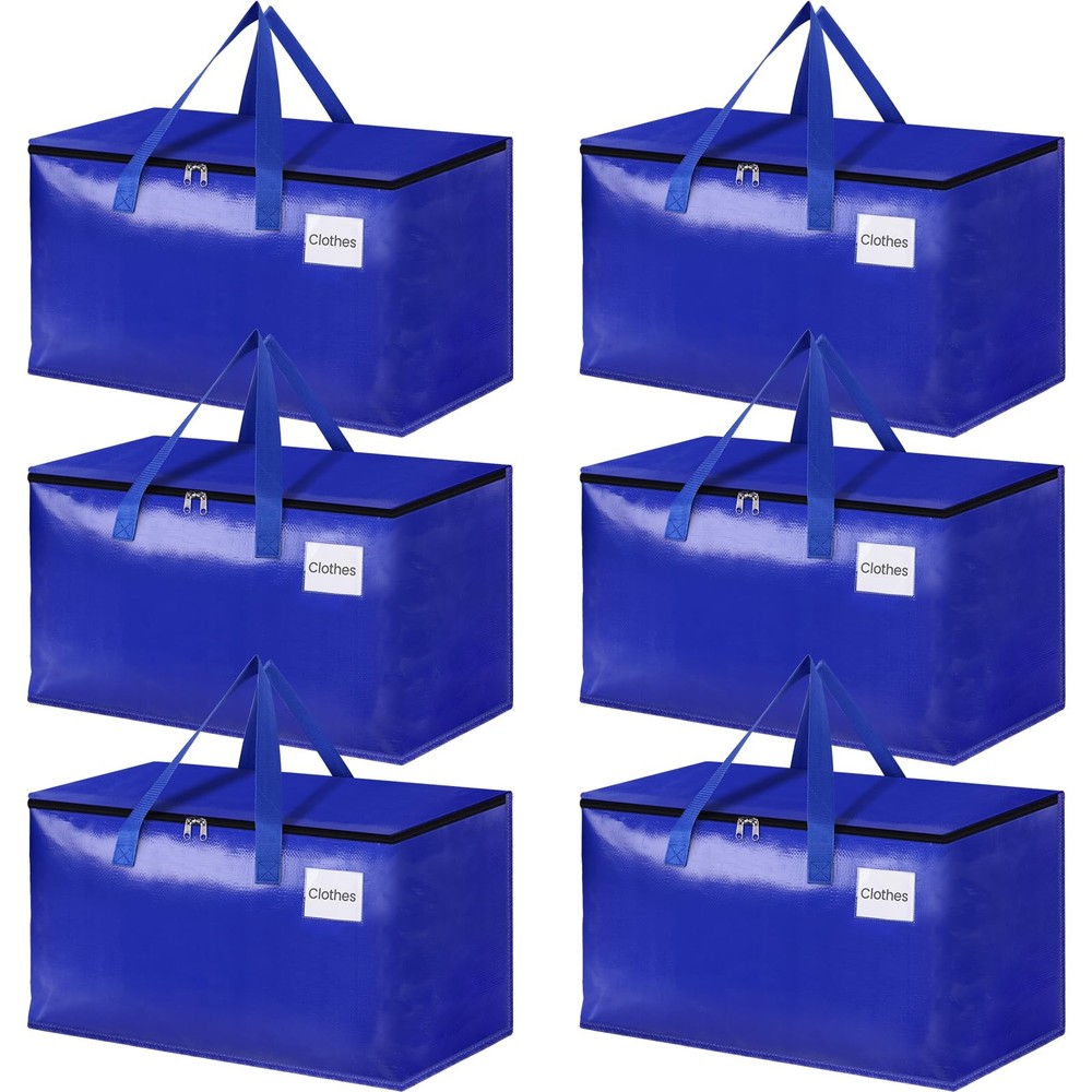 Heavy Duty Moving Storage Totes with Zipper and Reinforced Handles