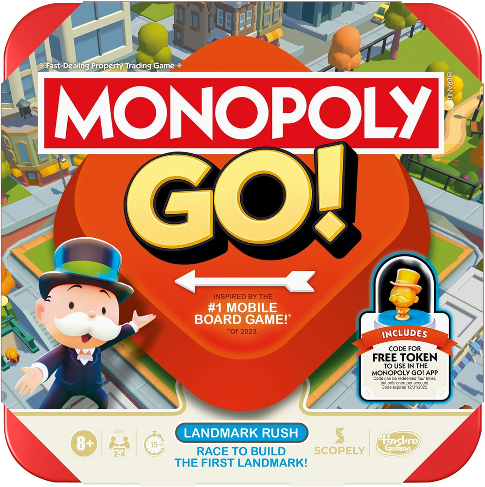 Monopoly GO! Board Game | Inspired by the Popular Mobile Board Game | Ages 8+ |