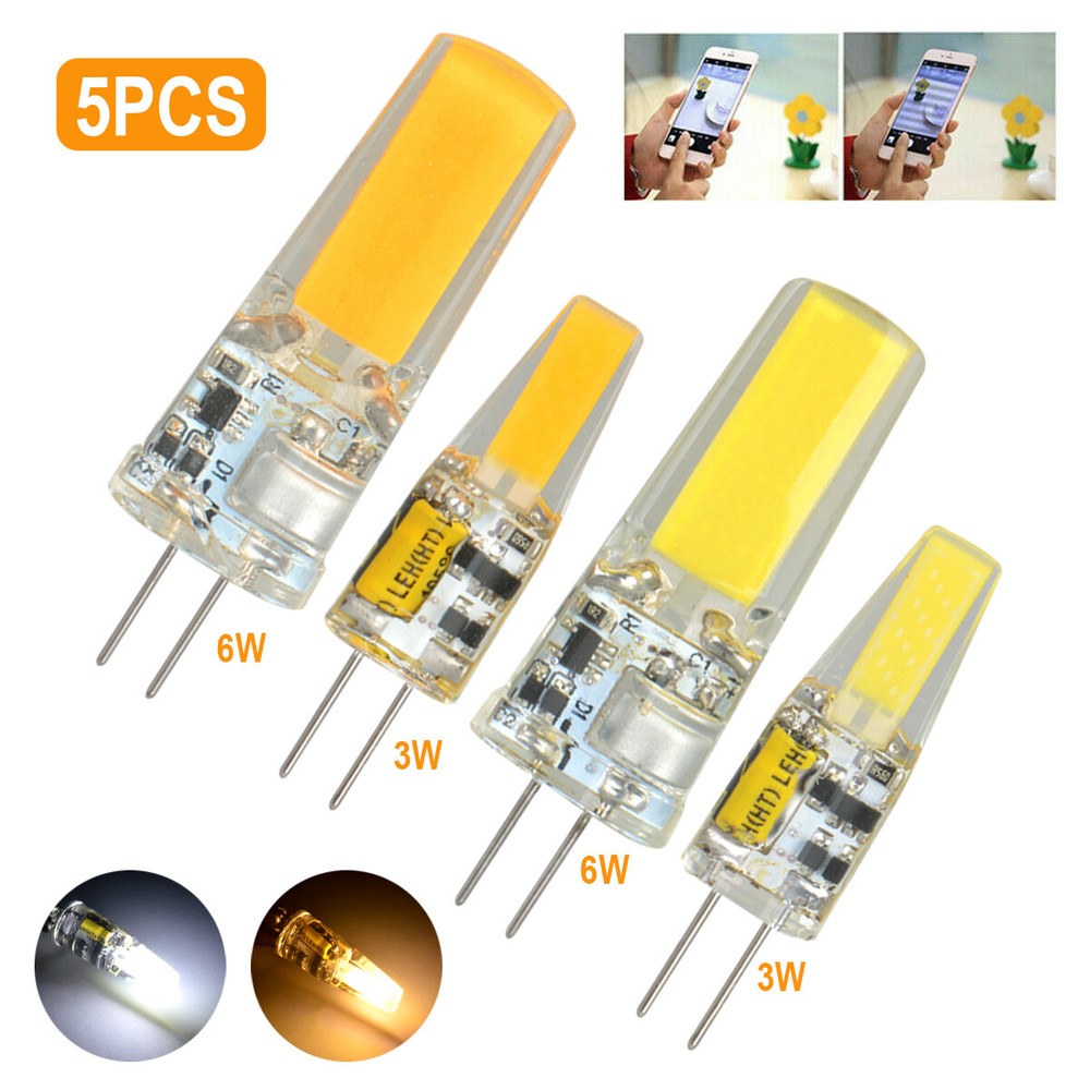 New 5/10PCS 3W/6W G4 COB LED Lights Bulbs 12V AC/DC High Quality Lamps Bulbs ※A+