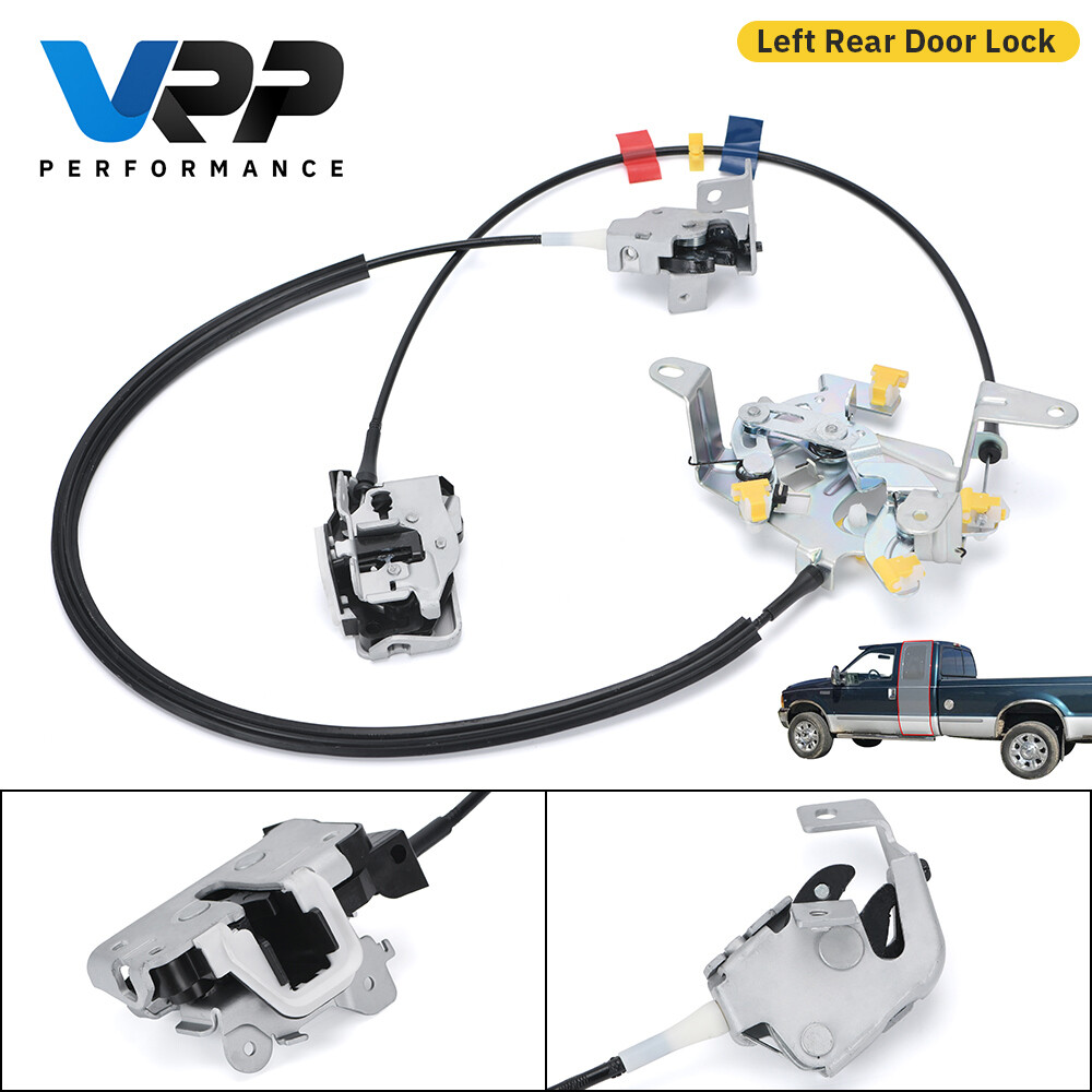 Left Rear Door Latch Lock Cable Extended Cab 97-07 Ford F250 F350 Super Duty