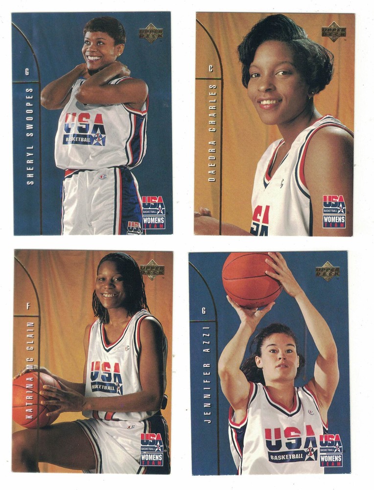Team USA Womens Basketball 4 Card IOT 1994 Upper Deck (SWOOPES)-image