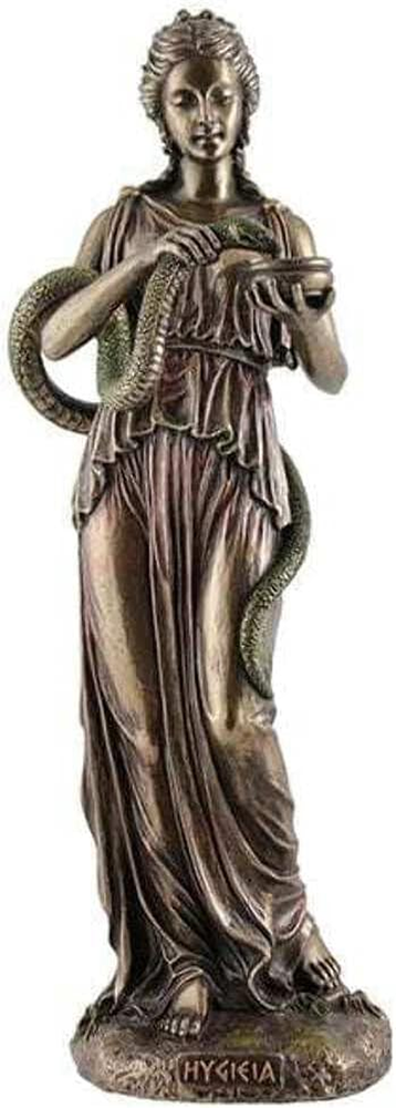 Hygeia Greek Goddess of Health Handcrafted Marble Statue Sculpture