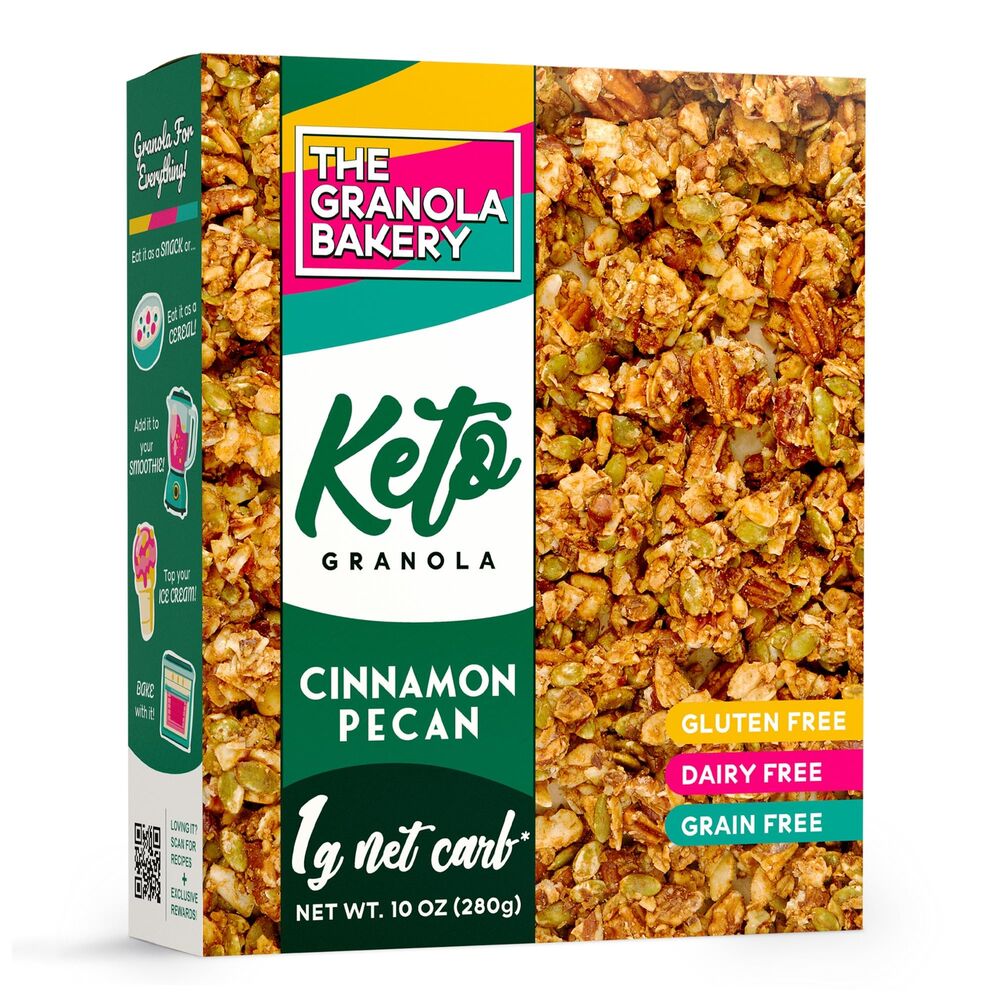 tTGB Cinnamon Keto Granola | 1G Net Carb Cereal | Gluten Free Low Carb Nut Sn...
