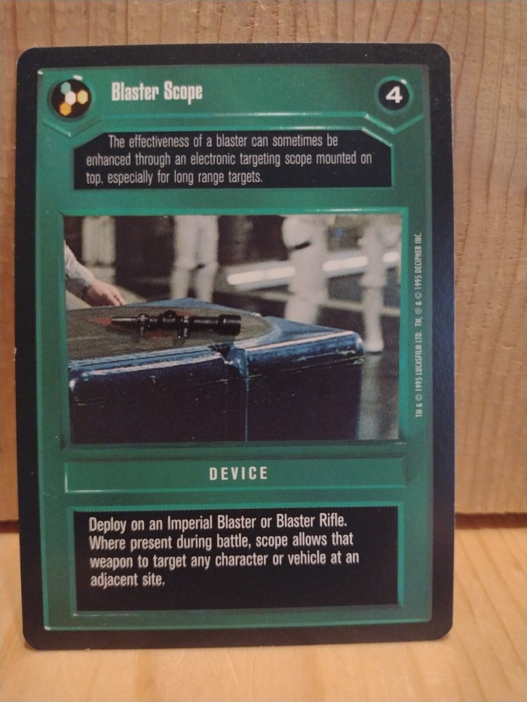 1995 Star Wars Card Game: DEVICE: BLASTER SCOPE   black BORDER  MC9