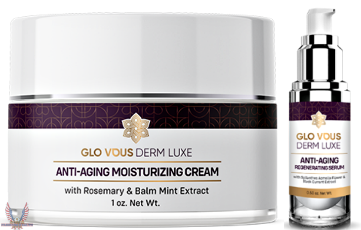 Glo Vous Derma Luxe Anti-Aging Cream  & Regenerating Serum .50oz SET  AUTHENTIC