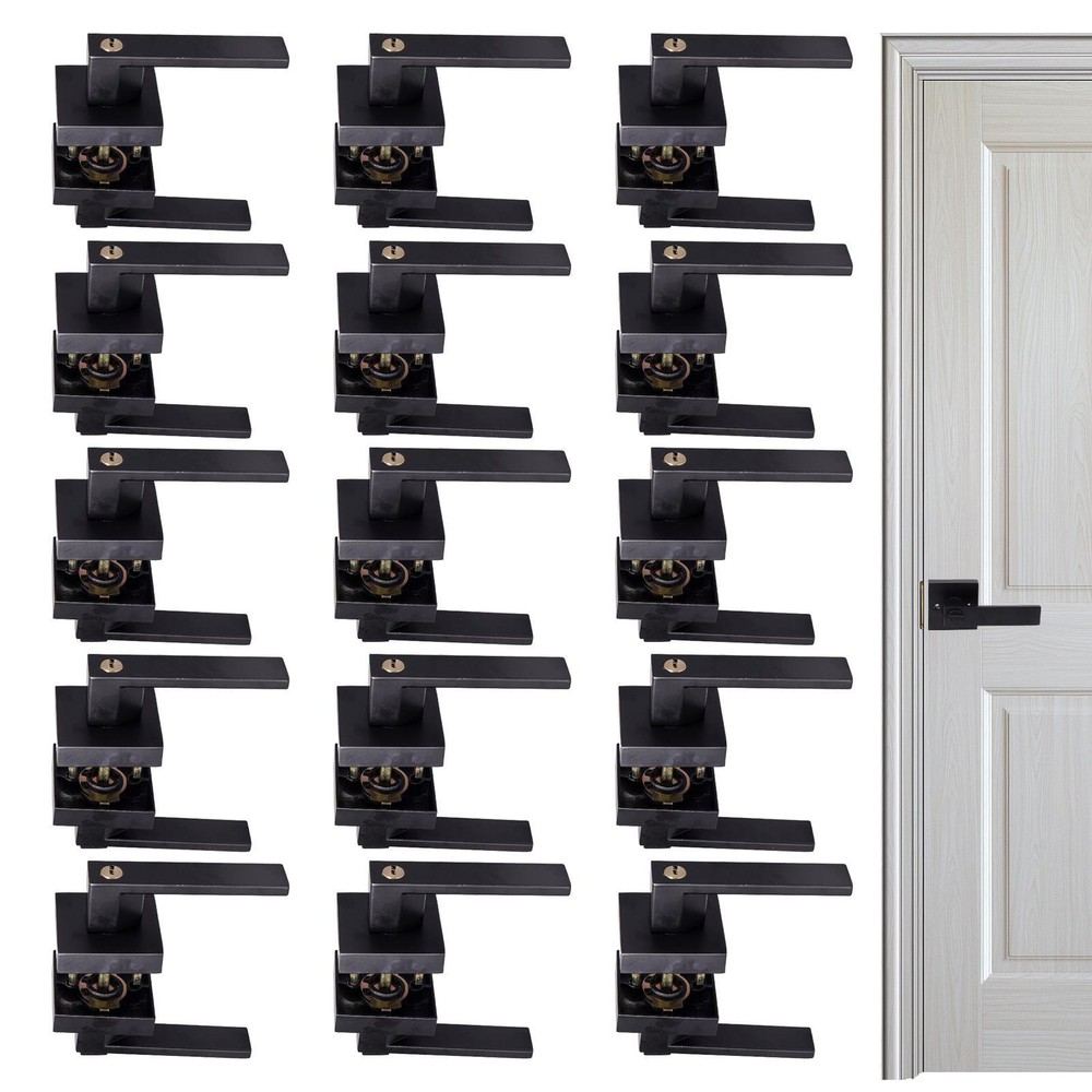 15x Door Handle Lock Lever Knobs Privacy Passage Entry Locks W/key For Home