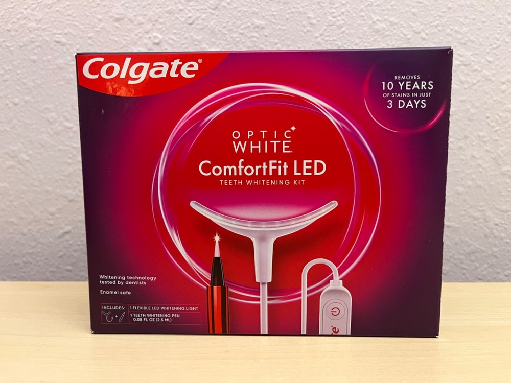 Colgate Optic White ComfortFit LED Teeth Whitening Kit Pen - BRAND NEW SEALED