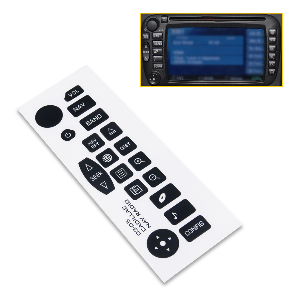 For GMC sierra 2500 1500 03-06 Button Repair Sticker Kit Navigation Radio Decals