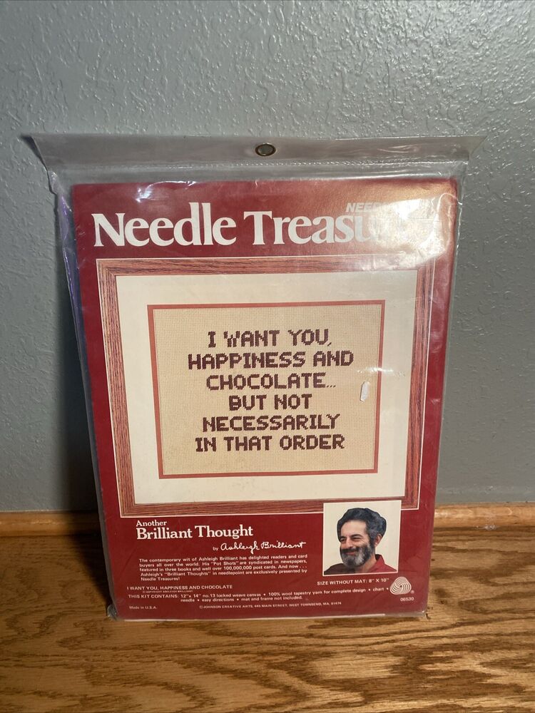 Needle Treasures Cross Stitch Brilliant Thought New You, Happiness, Chocolate