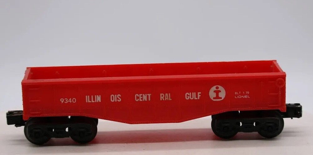 LIONEL 1979 6-9340 ILLNOIS CENTRAL GULF Gondola O Gauge 1:48 Scale Freight Train
