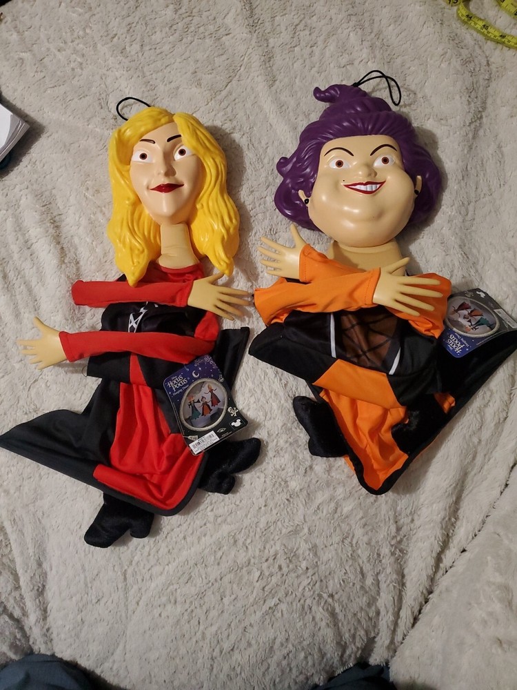 Halloween Hocus Pocus Mary Sara Sanderson Sisters Set Of 2 Hanging Decor 36inch