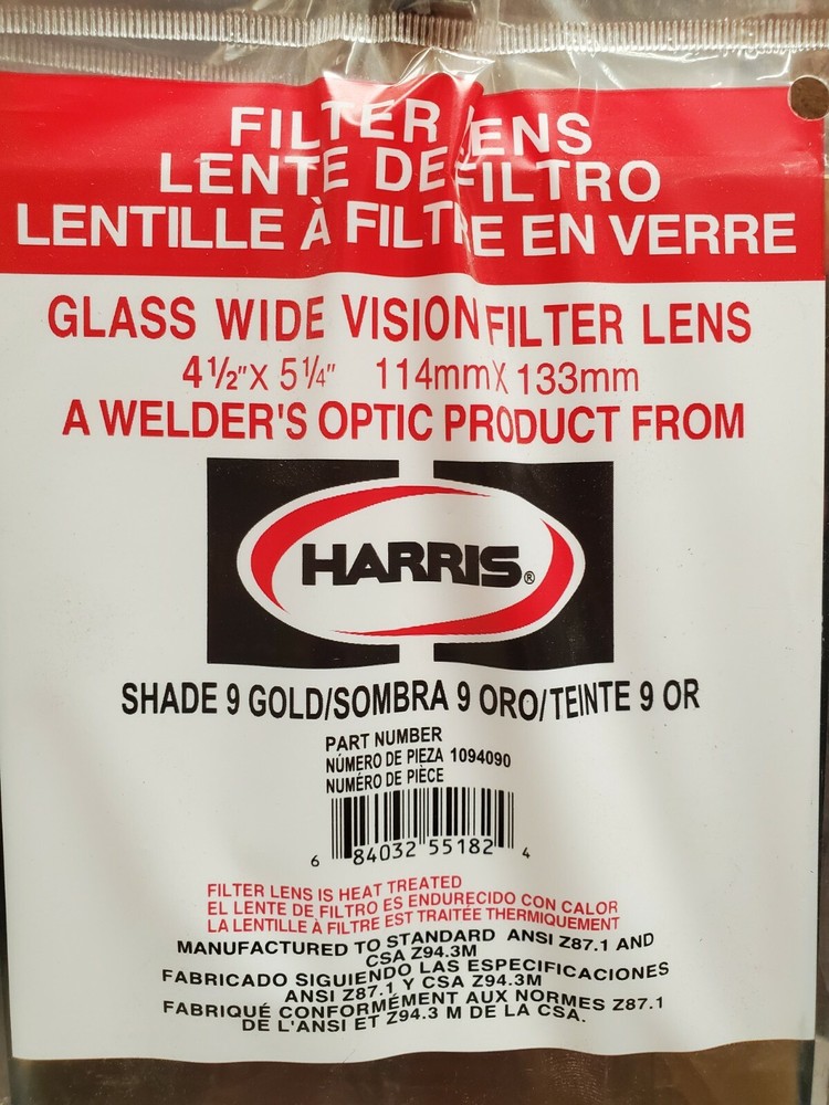 Harris Glass Welders Filter Lens 1094090 4 1/2