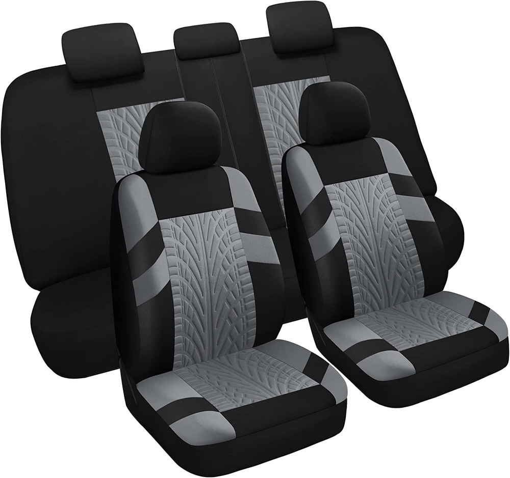 Car Seat Covers Full Set, Front & Split Rear Bench for Car, Universal Cloth SUV,