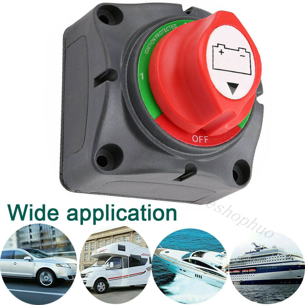 For Car SUV RV Marine Boat Battery Isolator Disconnect Rotary Switch Cut On/Off