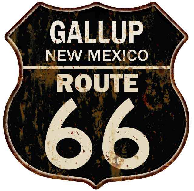 GALLUP, NEW MEXICO Route 66 Shield Metal Sign Man Cave Garage 211110014147