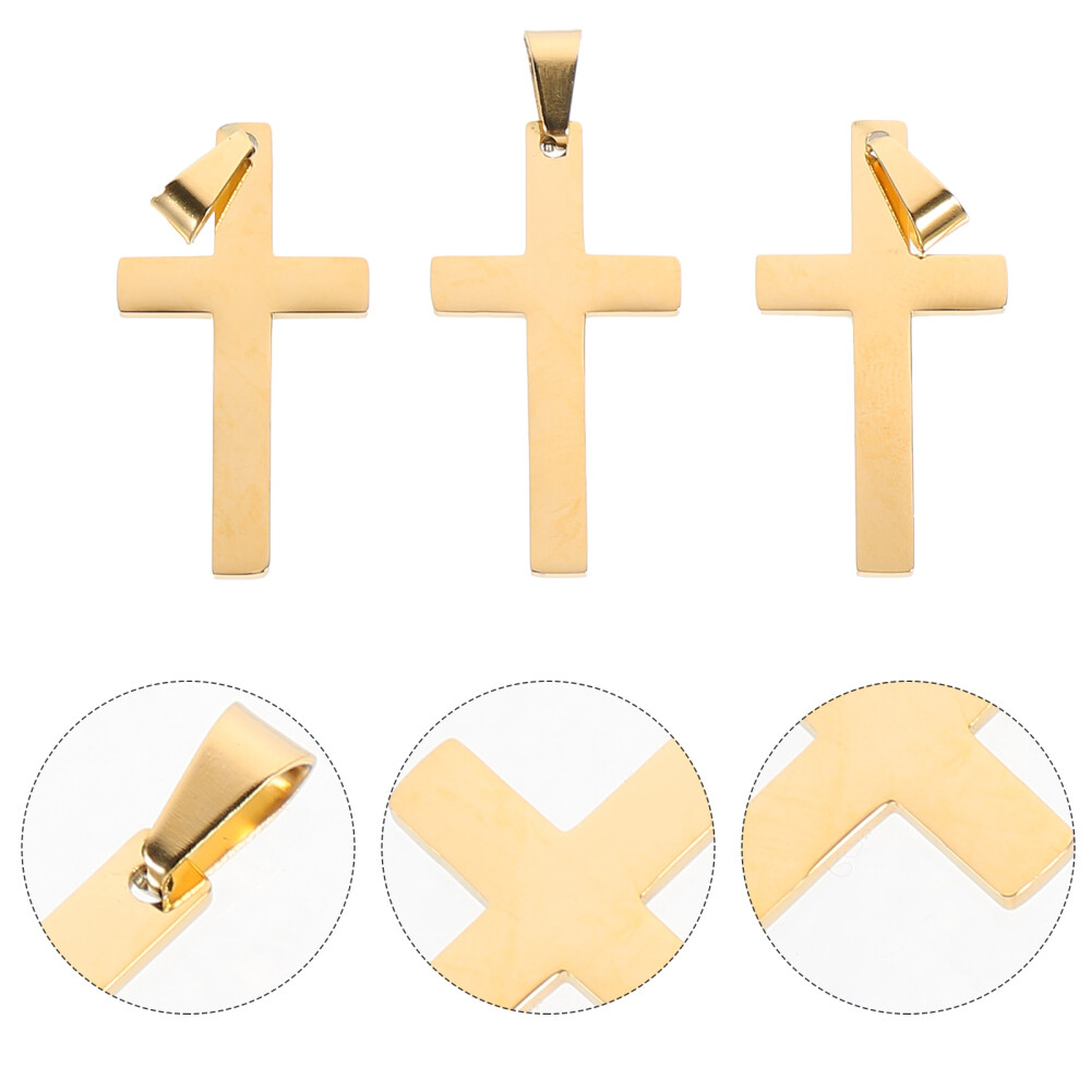 12 pcs Cross Pendants Keychain Necklace DIY Pendants for Decoration