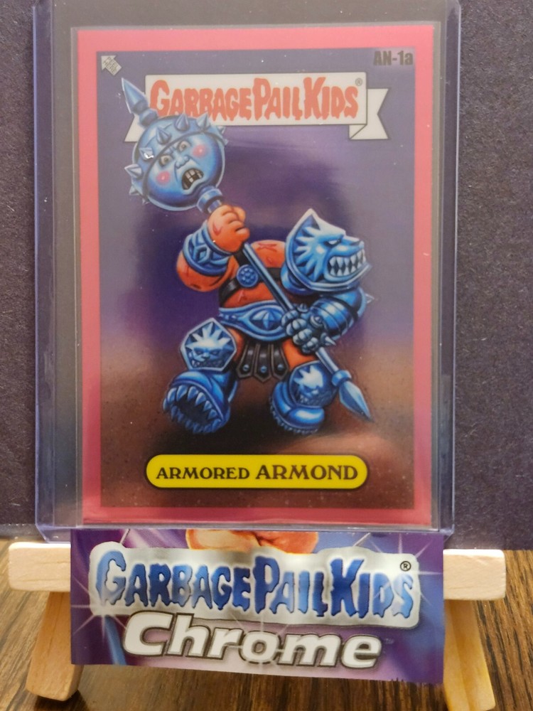 Garbage Pail Kids Chrome 7 Armored Armond AN-1a Pink Refractor MAKE OFFER