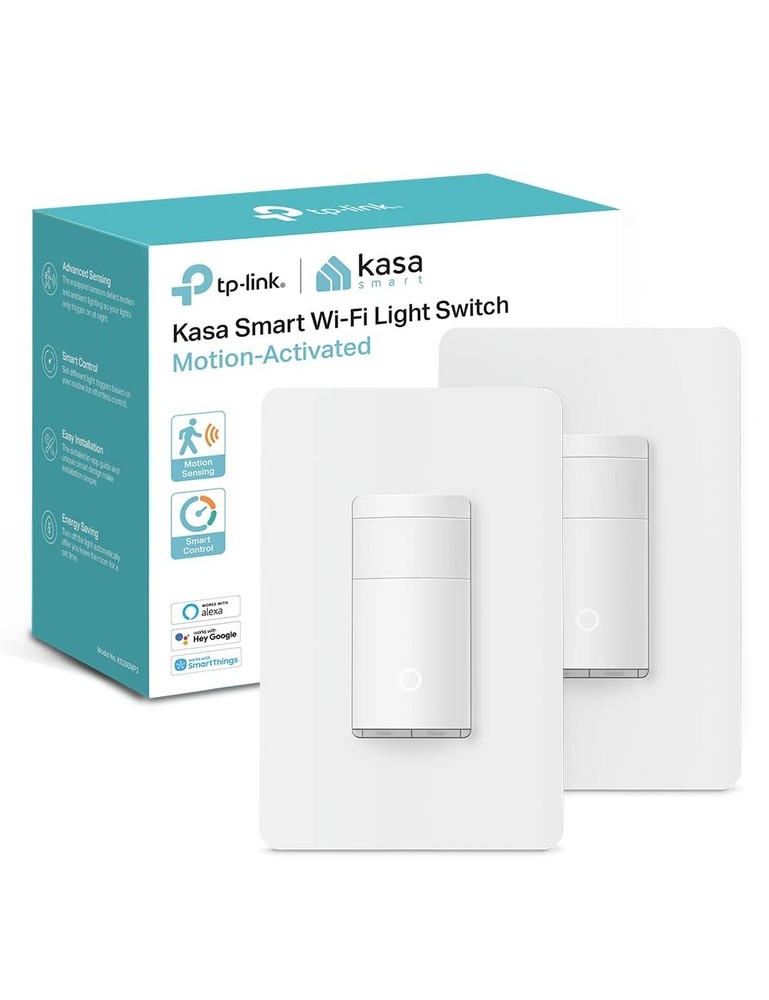 Kasa Smart Motion Sensor Light Switch Single Pole Neutral Wire Required 2.4Ghz Wi-Fi