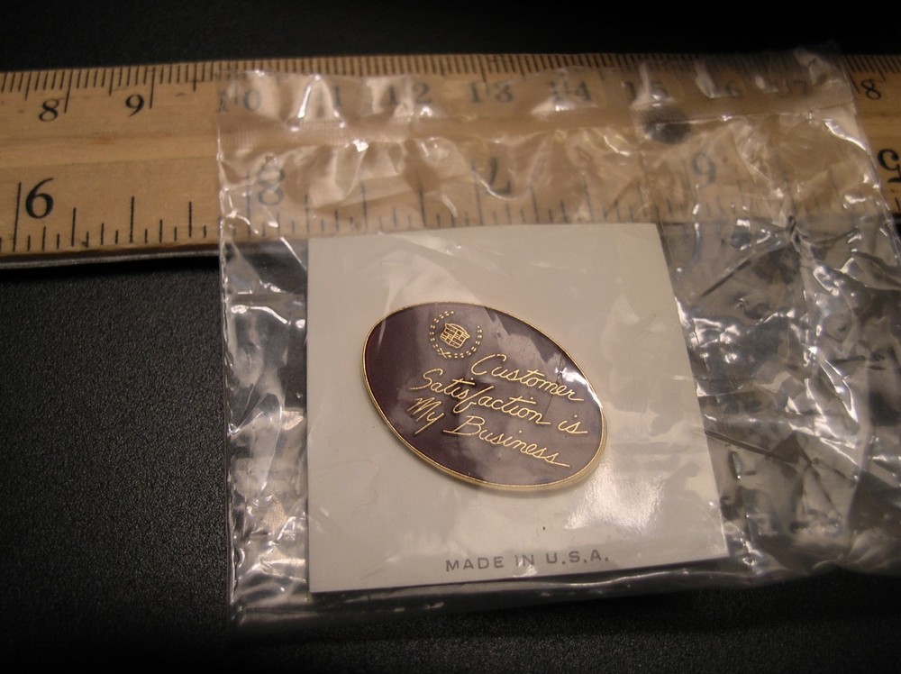 Cadillac Customer Satisfaction is my business lapel pin sealed original USA made-image