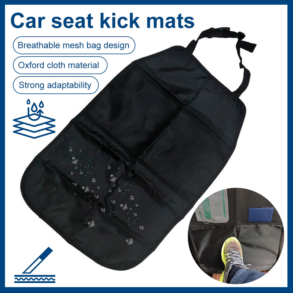 Car Seat Protector Cover Back Seat Organizer Kick Mat Set For Kids Cleaning
