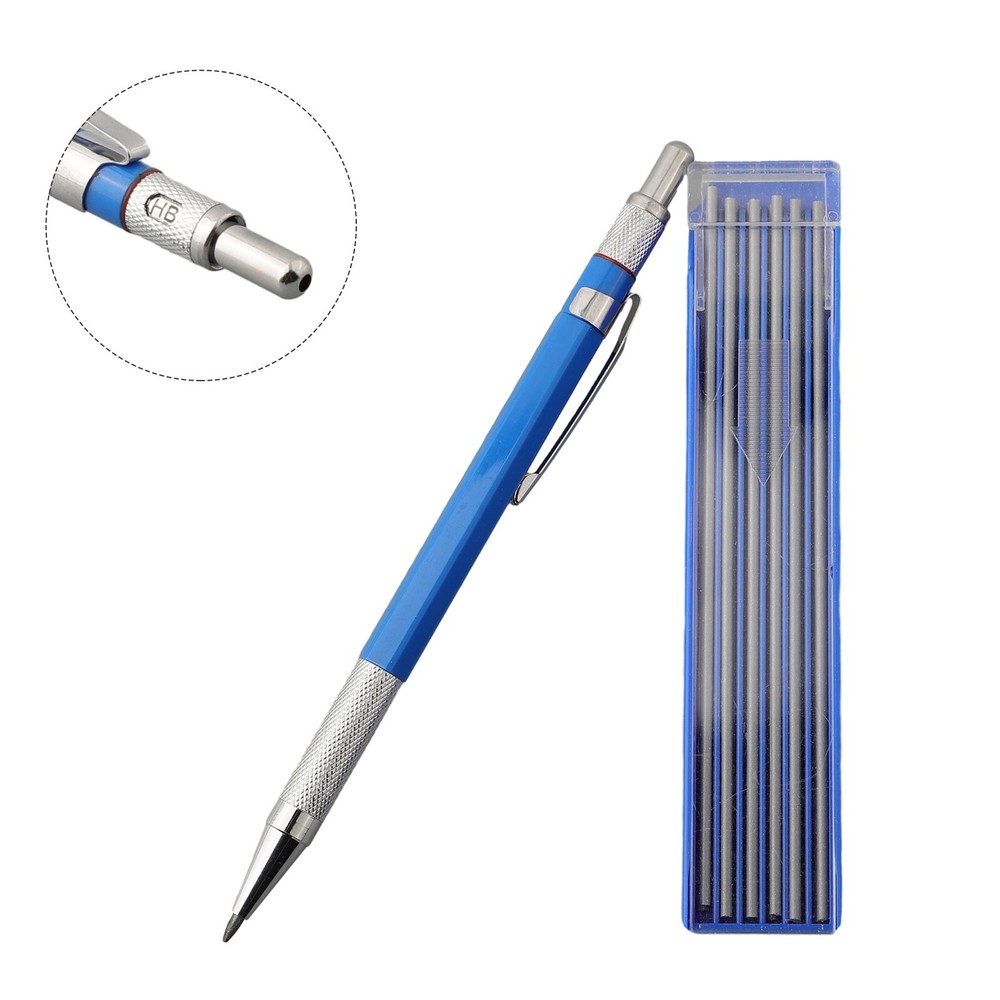 .Silver Streak Welders Pencil With 12 Pcs Round Silver Refills, Metal Marker.