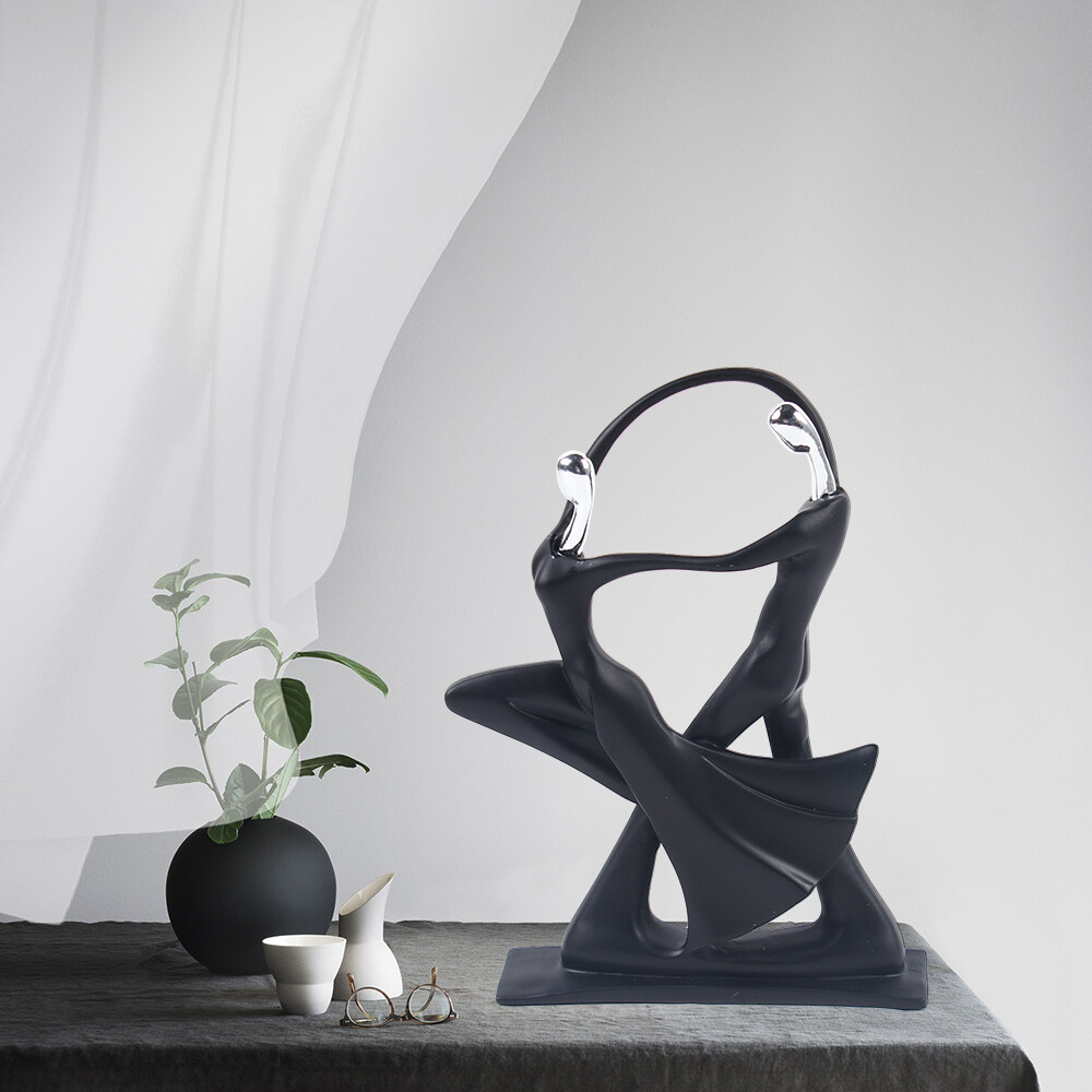 Resin Dancing Figurine Couple Abstract Sculpture Home Art Ornament Statue Sale