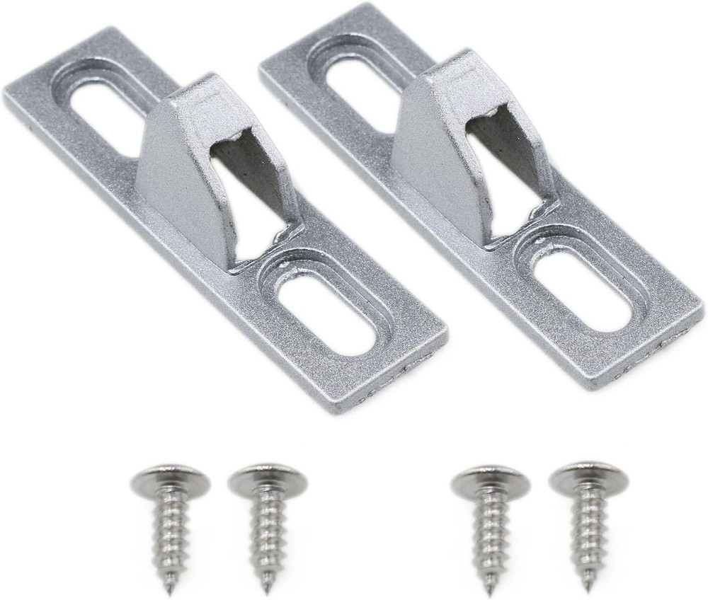 Sliding Door Lock Keeper, 2pcs Sliding Glass Lock Latch with Mounting Screws for