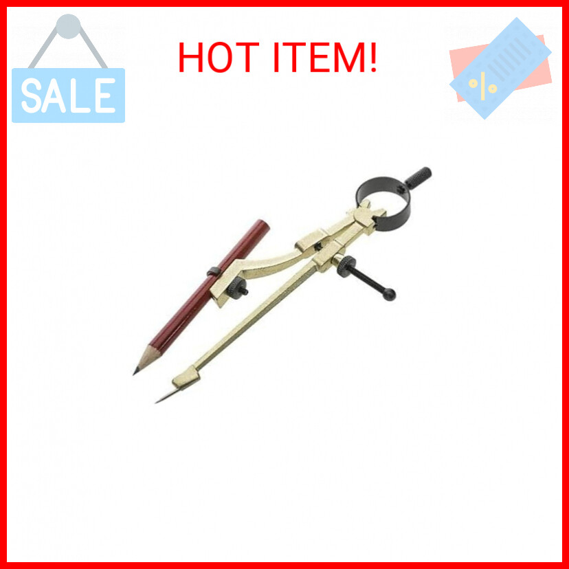 General Tools 842 Precision Pencil Compass, includes pencil , Yellow, 1 Count (P