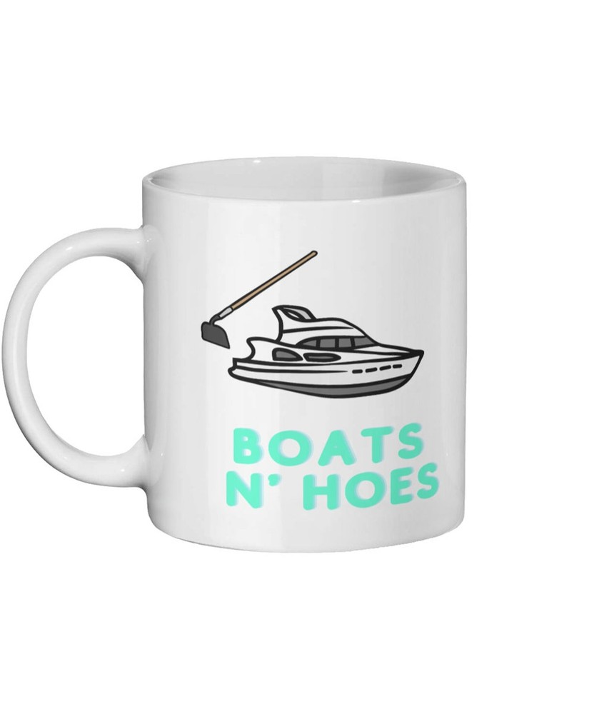 Funny Boats N Hoes Novelty Mug - Unique Gift For Him