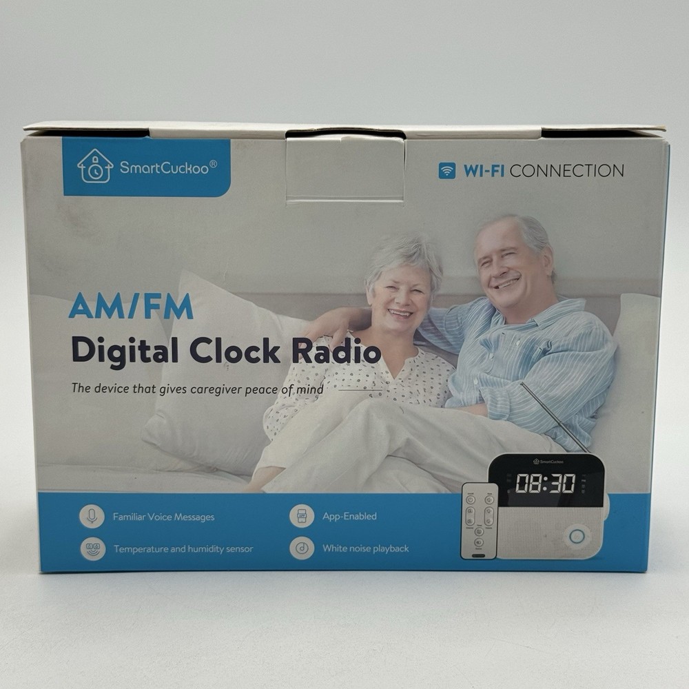 SmartCuckoo Stress Relief Alarm Clock Radio with Sleep Aid White Noise, App