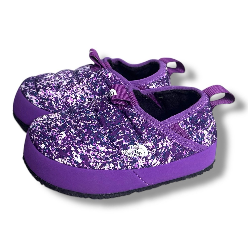 North Face Girls Thermoball Traction Mule II Purple Slippers Size 10 Youth