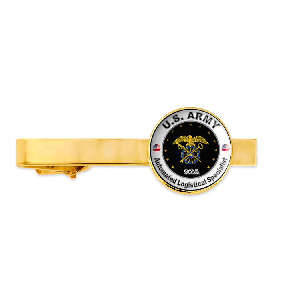 US Army 92A Automated Logistical Specialist Veteran Tie Clip Gift-image