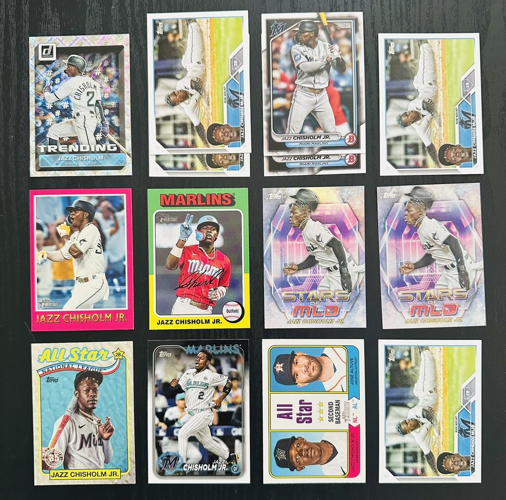 Jazz Chisholm Jr Collection 14 Cards M/NM 2022-2024 Miami Marlins NY Yankees