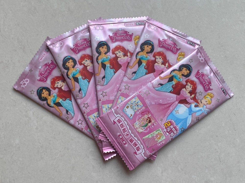 Card Fun Disney 100 Princess Collection Trading Cards Sealed 5 Packs 25 Cards