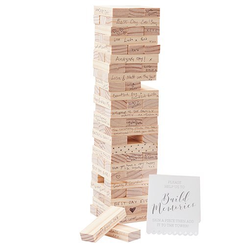 72 Piece Memory Blocks Wedding Guest Book Alternative