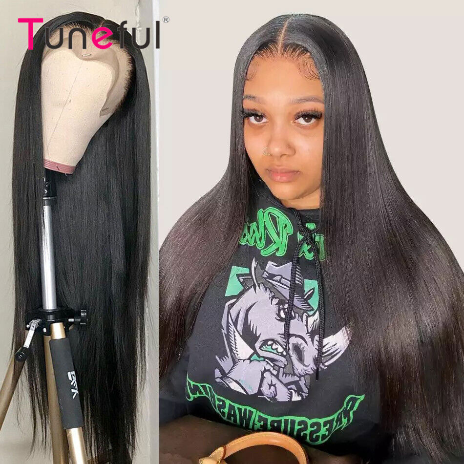 13x6 HD Lace Frontal Wig Pre Plucked Bone Straight Remy Human Hair