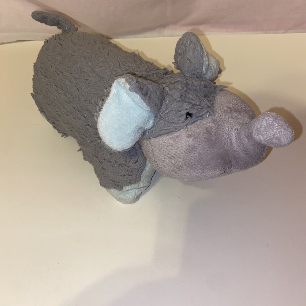 Pillow Pets PeeWee Nutty Elephant Gray Plush Stuffed Animal 11 Inch
