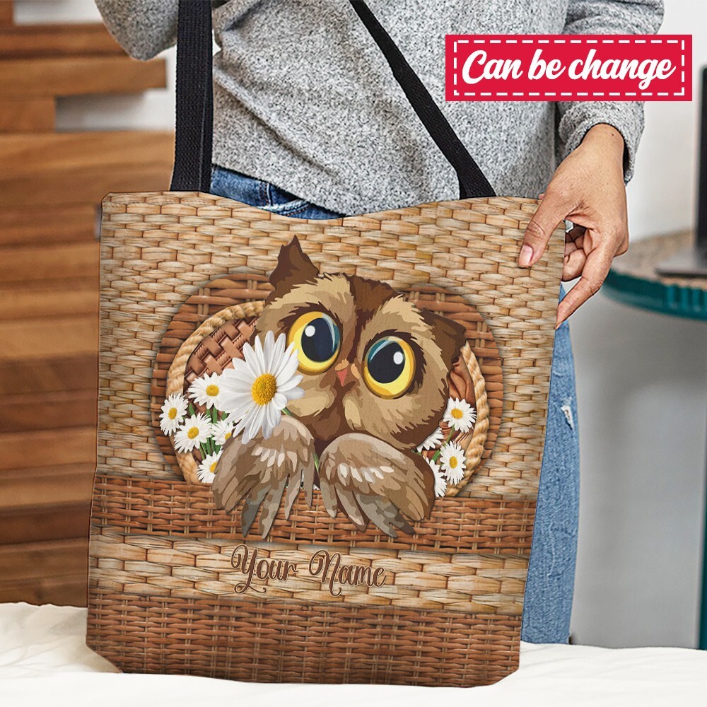 Custom Owl Tote Bag - Funny Personalized Gift for Women-image