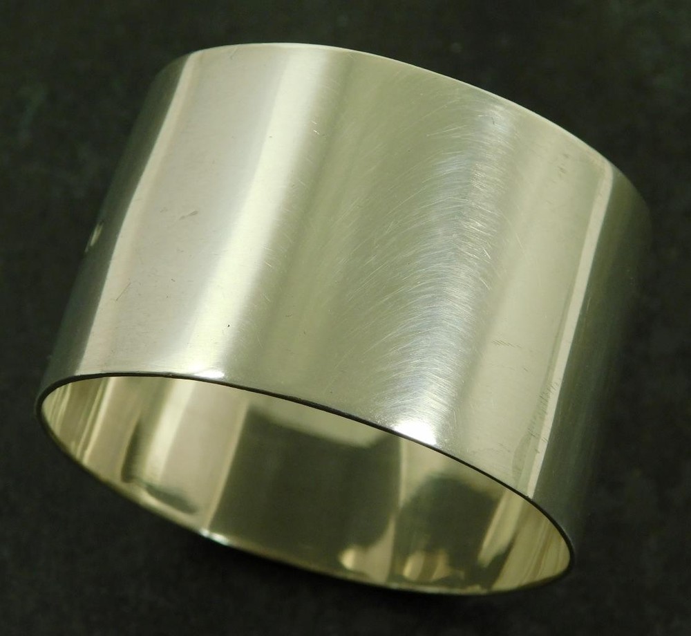 Vintage 1945 E Houlston Art Deco Sterling Silver Napkin Ring