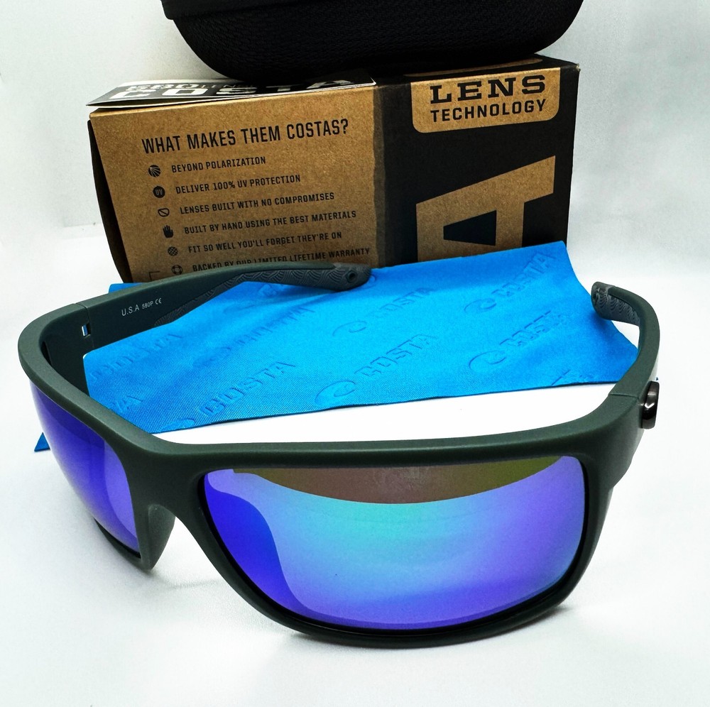 Costa Del Mar Sunglasses - gray glasses frame/Blue Mirror