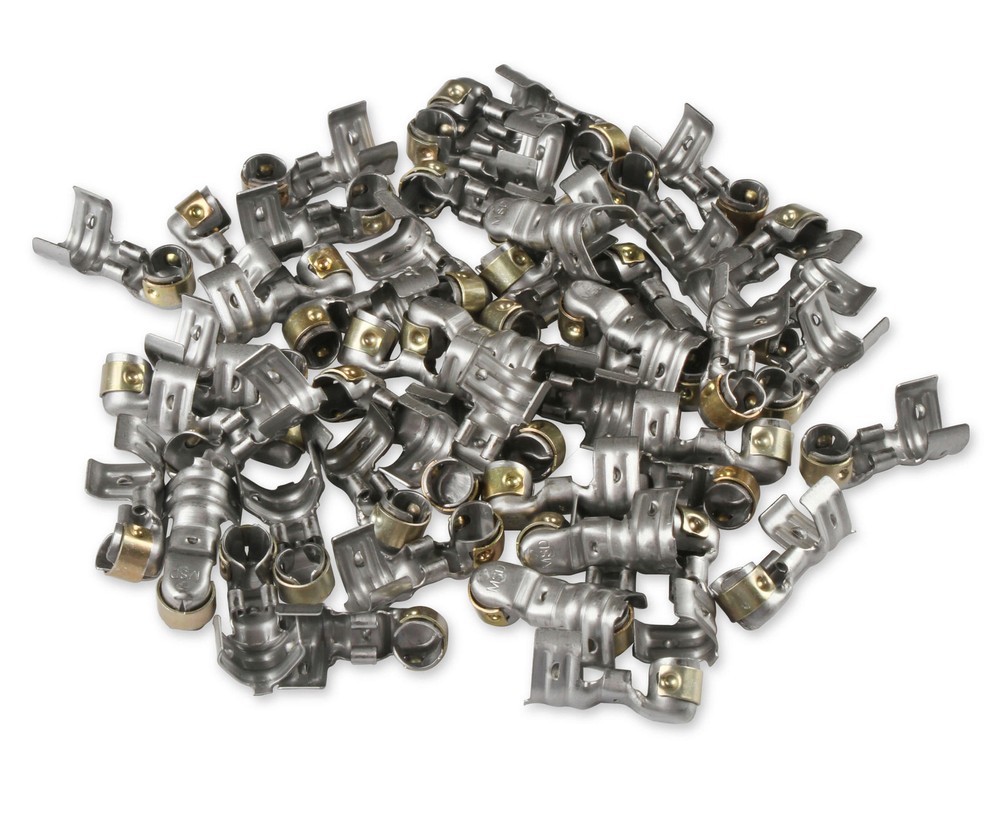 MSD 34614 Stainless Steel 90 Degree Spark Plug Terminals Dual Crimp Pack of 50