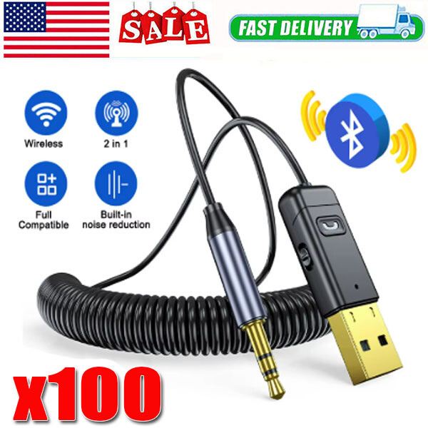 Wireless USB Bluetooth 5.0 Audio Transmitter Receiver Adapter For PC TV Car LOT