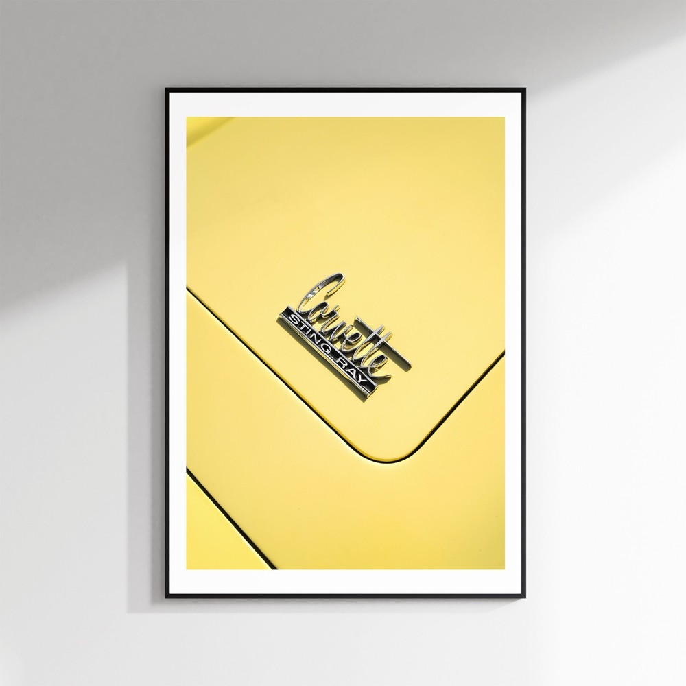 Corvette Stingray Crest CloseUp Digital Car Photo by MrYLT