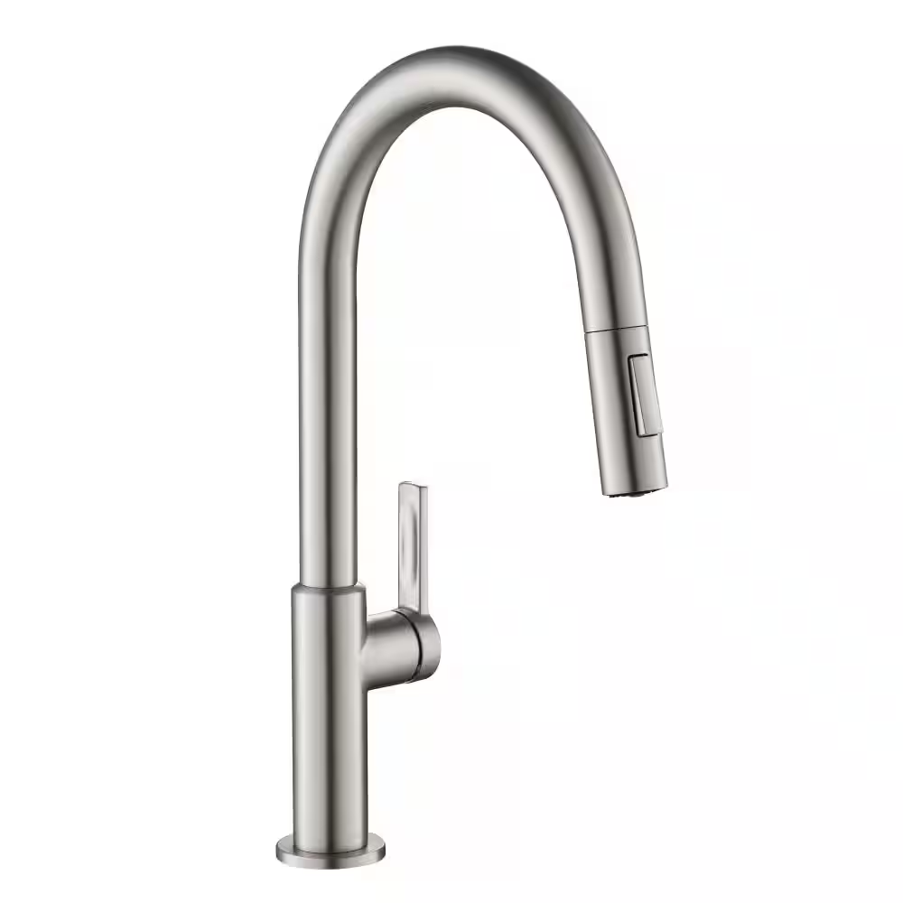 Oletto Single-Handle Pull-Down Sprayer Kitchen Faucet in Spot-Free Stainless Steel