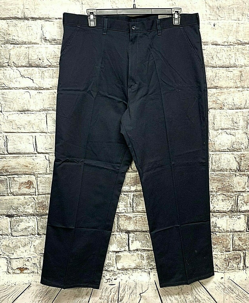 Dickies Relaxed Fit Work Pants 40x30 Blue Wrinkle & Stain Resistant 3894
