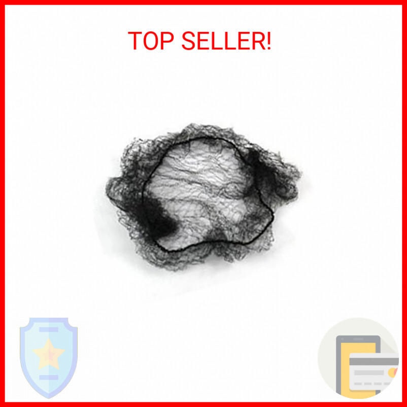 WeKen 20pcs Black Elastic Edge Hair Nets 50cm 20