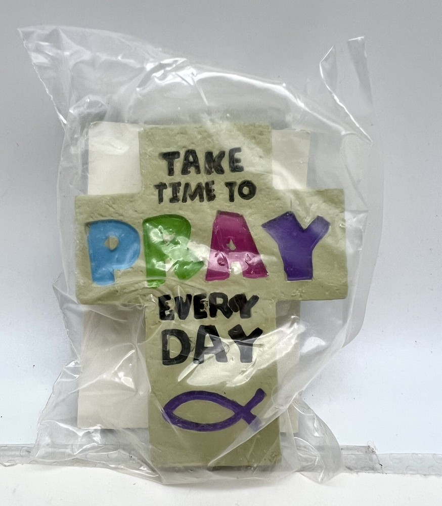 “Take Time To Pray Everyday” Paper Weight Cross Decoration