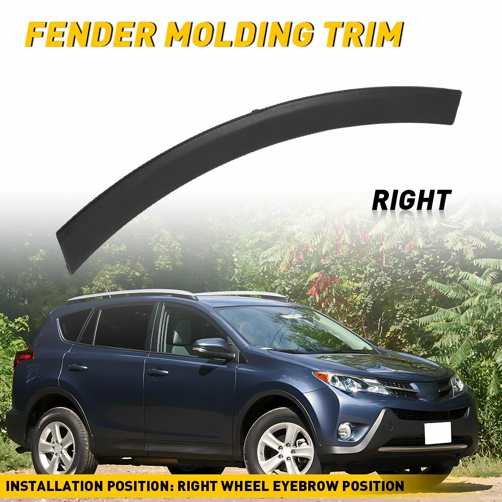 Fit For 2013-2015 Rav4 Toyota Front Right Side Fender Flare Molding Trim Black