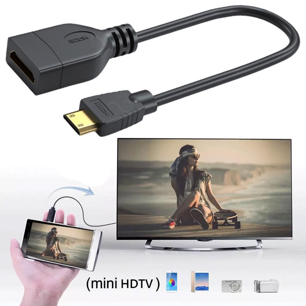 Video Cables & Connectors Small HDMI to Standard HDMI Female Cable Converter🔥